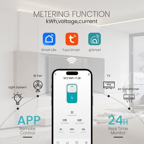 Power Monitor-funktionen på AT-Q-SY2 WiFi Smart Switch