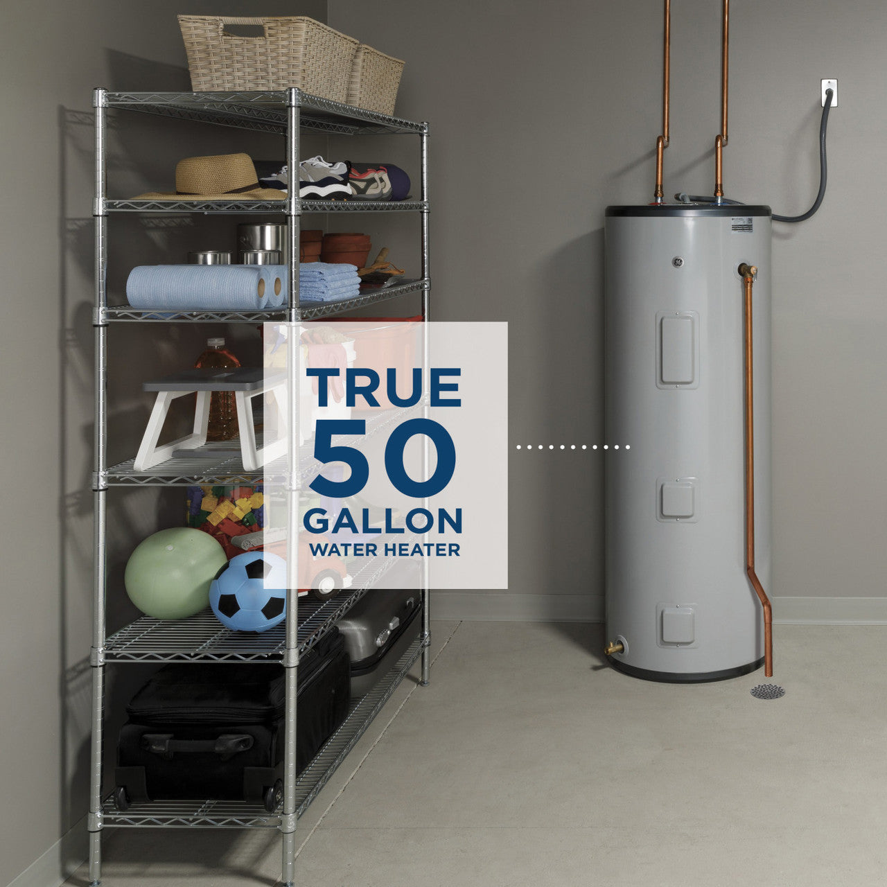 GE? 50 Gallon Tall Electric Water Heater (GE50T10BAM)