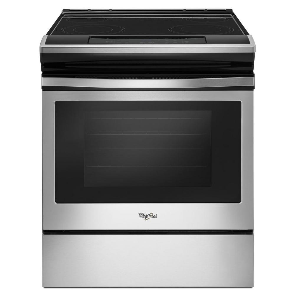 Whirlpool Slide-in Electric Range - 4.8 cu ft - Black Stainless WEE510S0FS