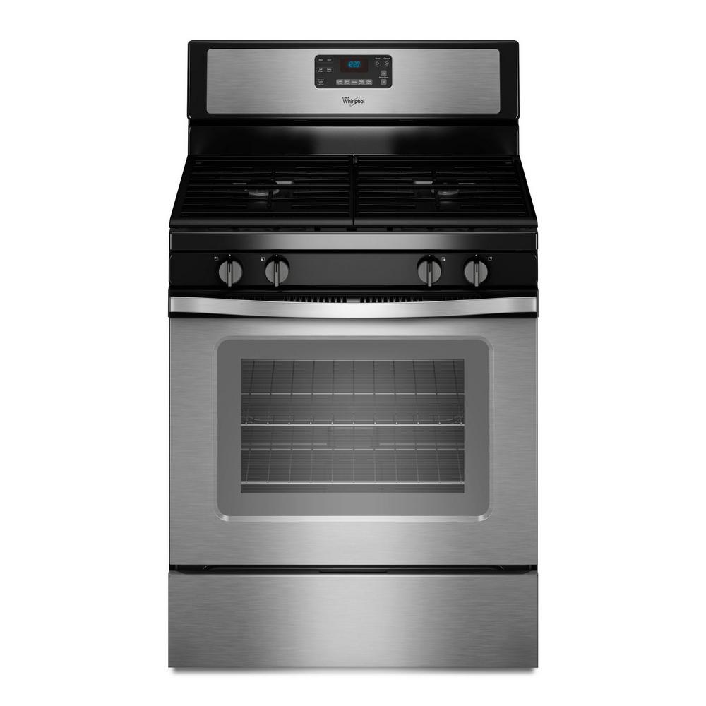 Whirlpool 5.0 Cu. Ft. Freestanding Gas Range with AccuBake(R) Temperature Management System - Black/Stainless WFG515S0ES