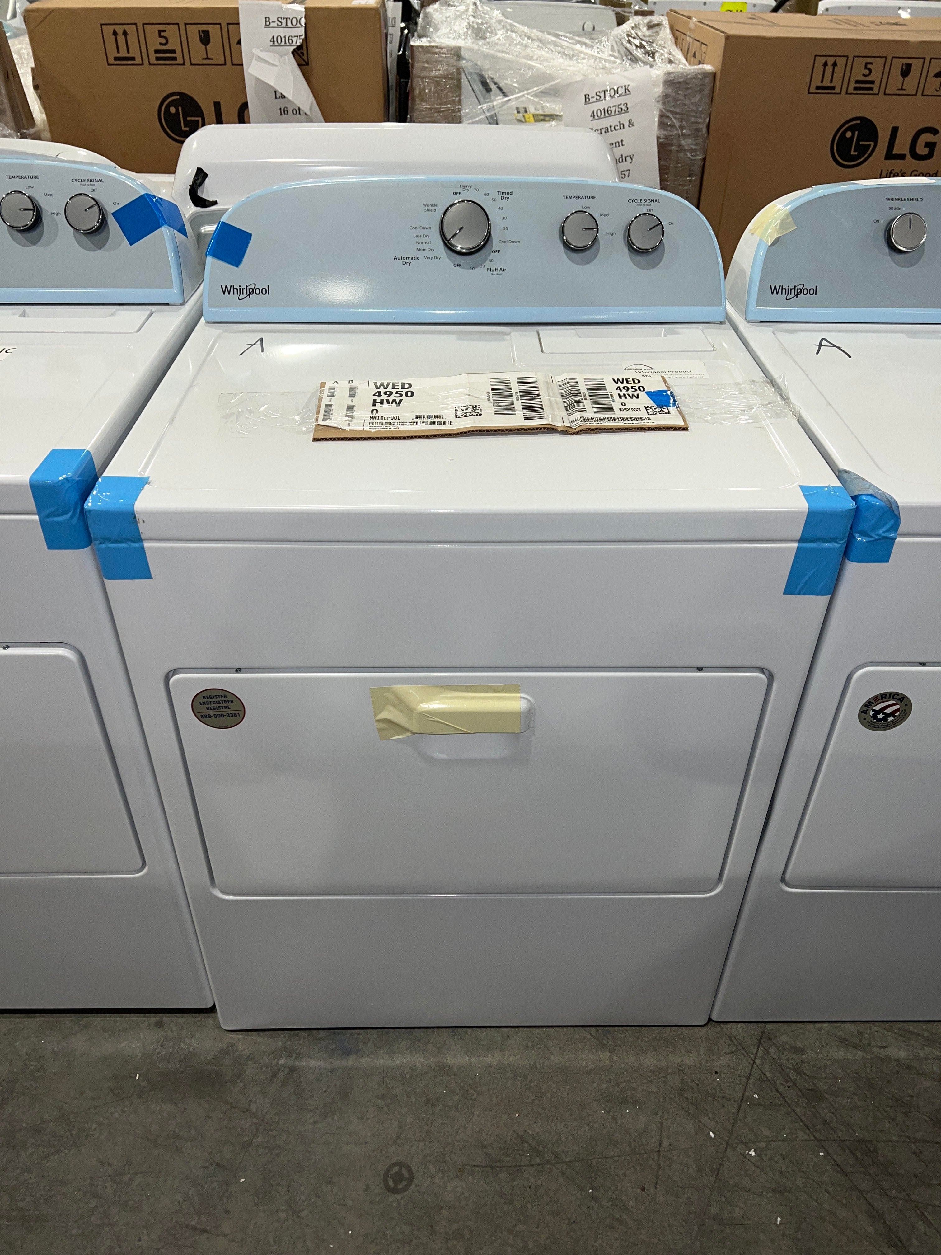 Whirlpool 7.0 cu. ft. Top Load Electric Dryer with AutoDry? Drying System (WED4950HW)