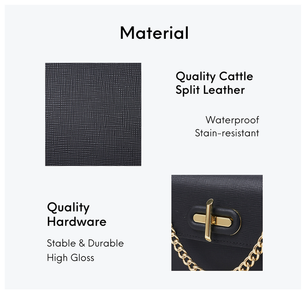 Convertible Chain Strap Shoulder Bag Material