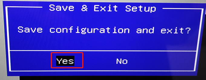 appuyez sur f4-set BIOS pour installer Linux
