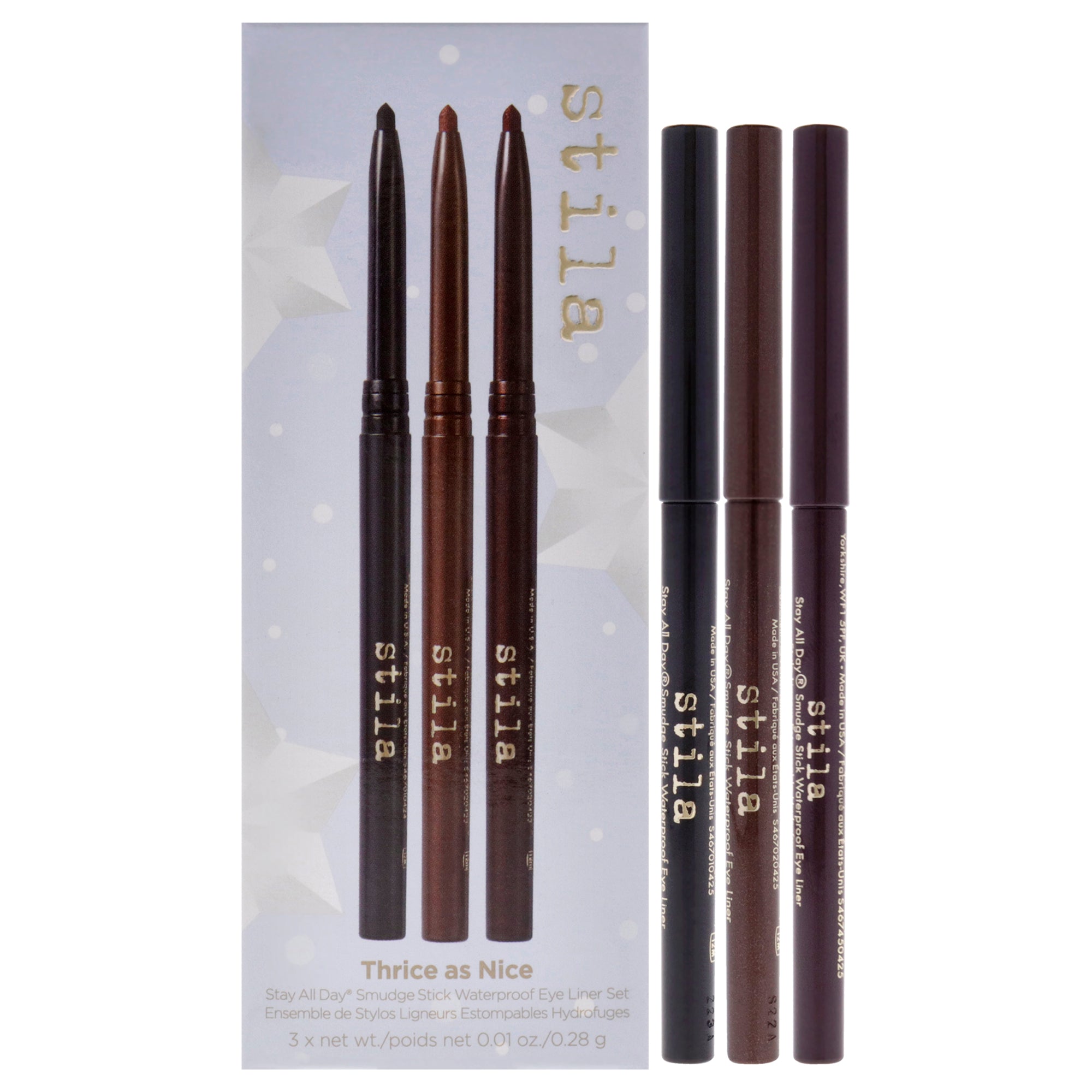 Thrice as Nice by Stila for Women - 3 x 0.01 oz Eyeliner