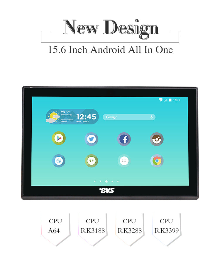 15.6 Inch Android All-in-one Tablet PC For Commercial Display