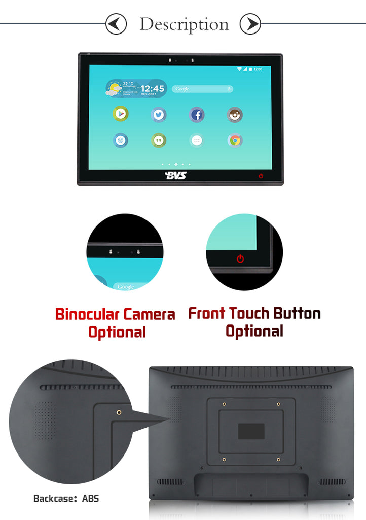 Backcase of 15.6 inch tablet