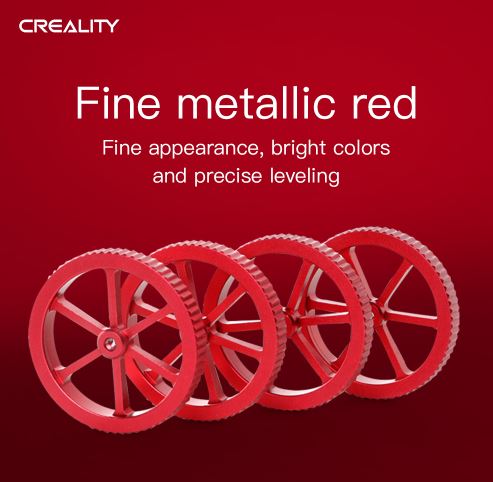 Creality 3D Printer Parts Large Size Red Nut with Leveling 4 PCS/set