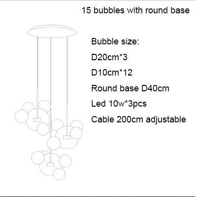 Lino - Modern Clear Glass Bubble Ball LED