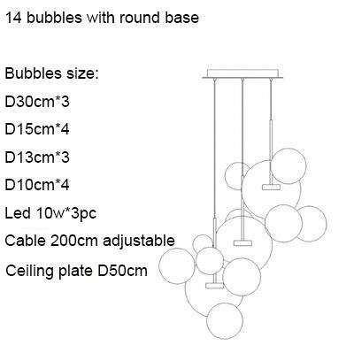 Lino - Modern Clear Glass Bubble Ball LED