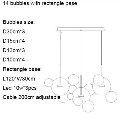 Lino - Modern Clear Glass Bubble Ball LED