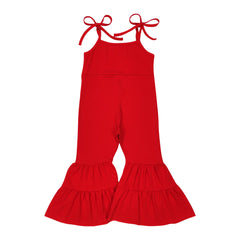 Red cotton jumpsuit