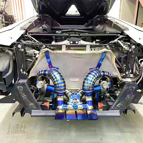 Lamborghini exhaust modification titanium exhaust system