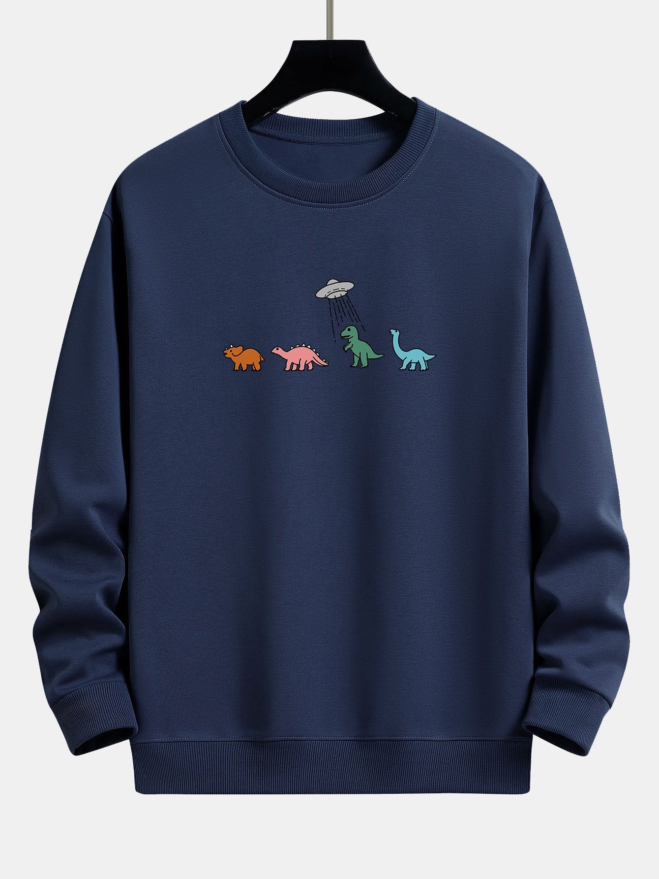 Cartoon Dinosaur Print Relax Fit Sweatshirt