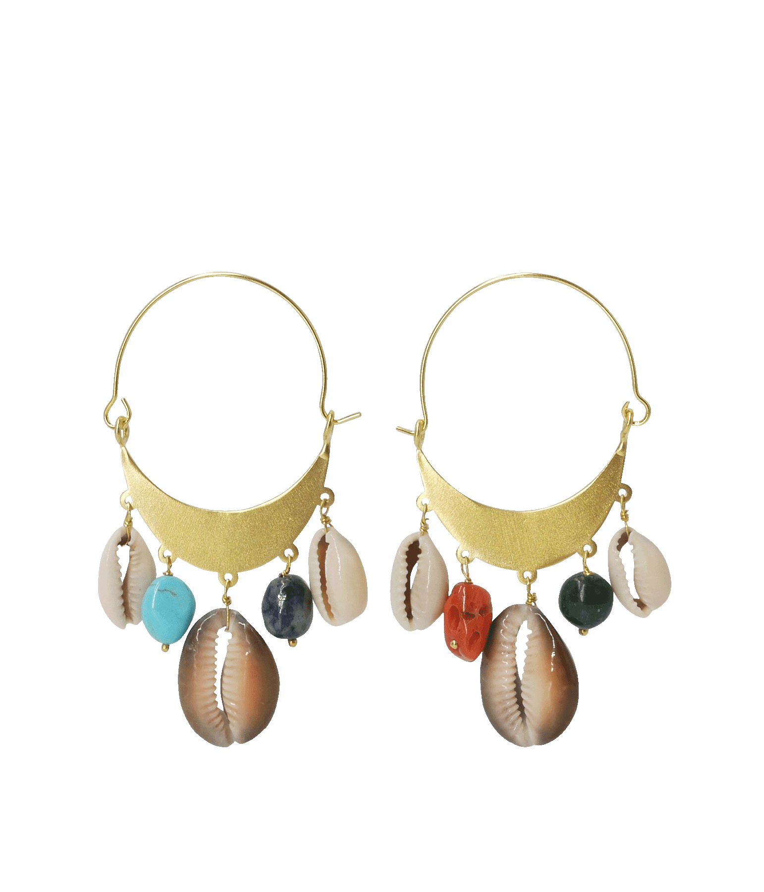 Ahoy Stones hoop earrings