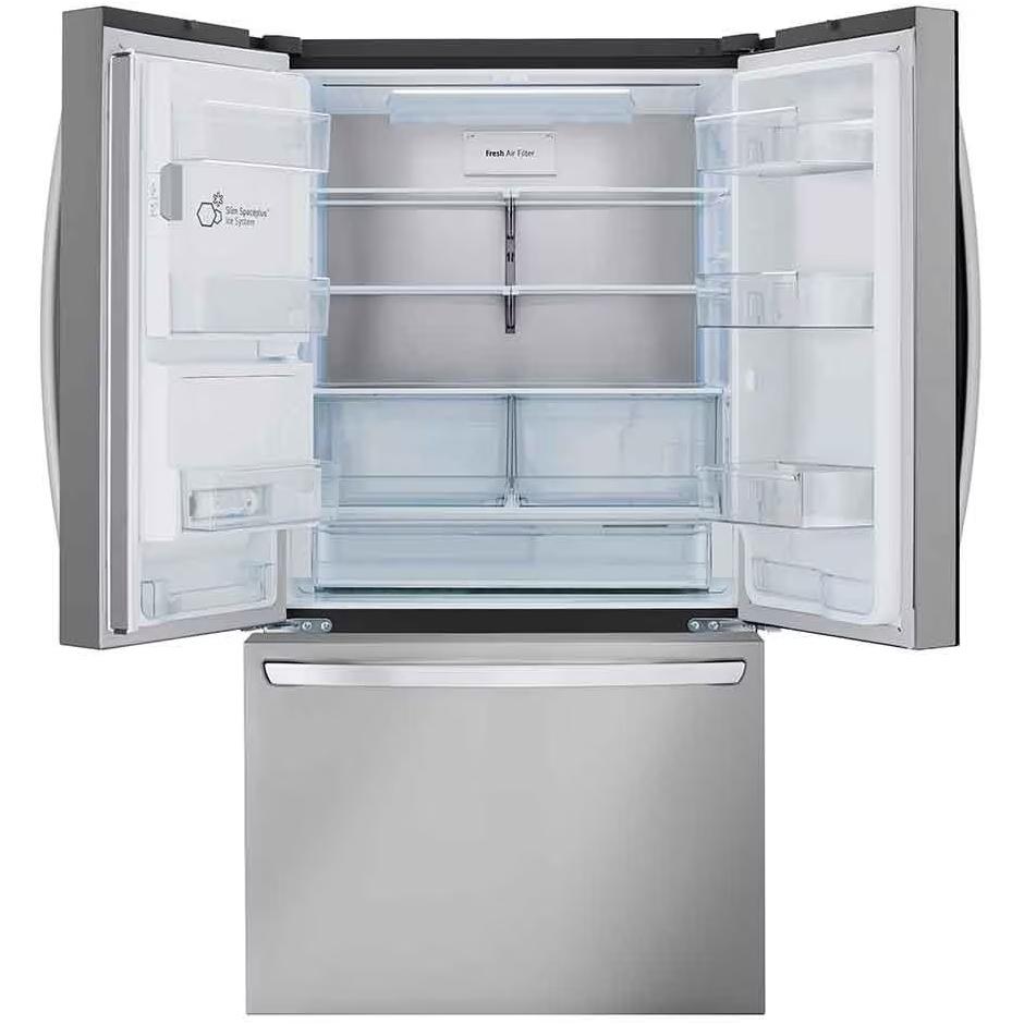 LG 36-inch, 26 cu. ft. Counter-Depth French 3-Door Refrigerator with Dual Ice Makers LRFXC2606S