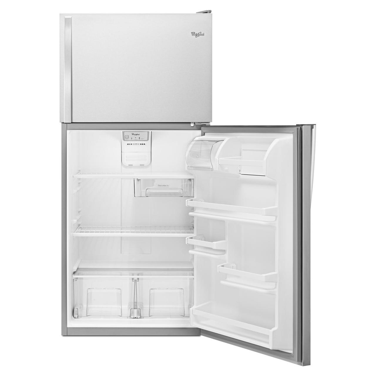 Whirlpool 30-inch, 18.2 cu. ft. Freestanding Top Freezer Refrigerator with Quiet Cooling WRT108FZDM