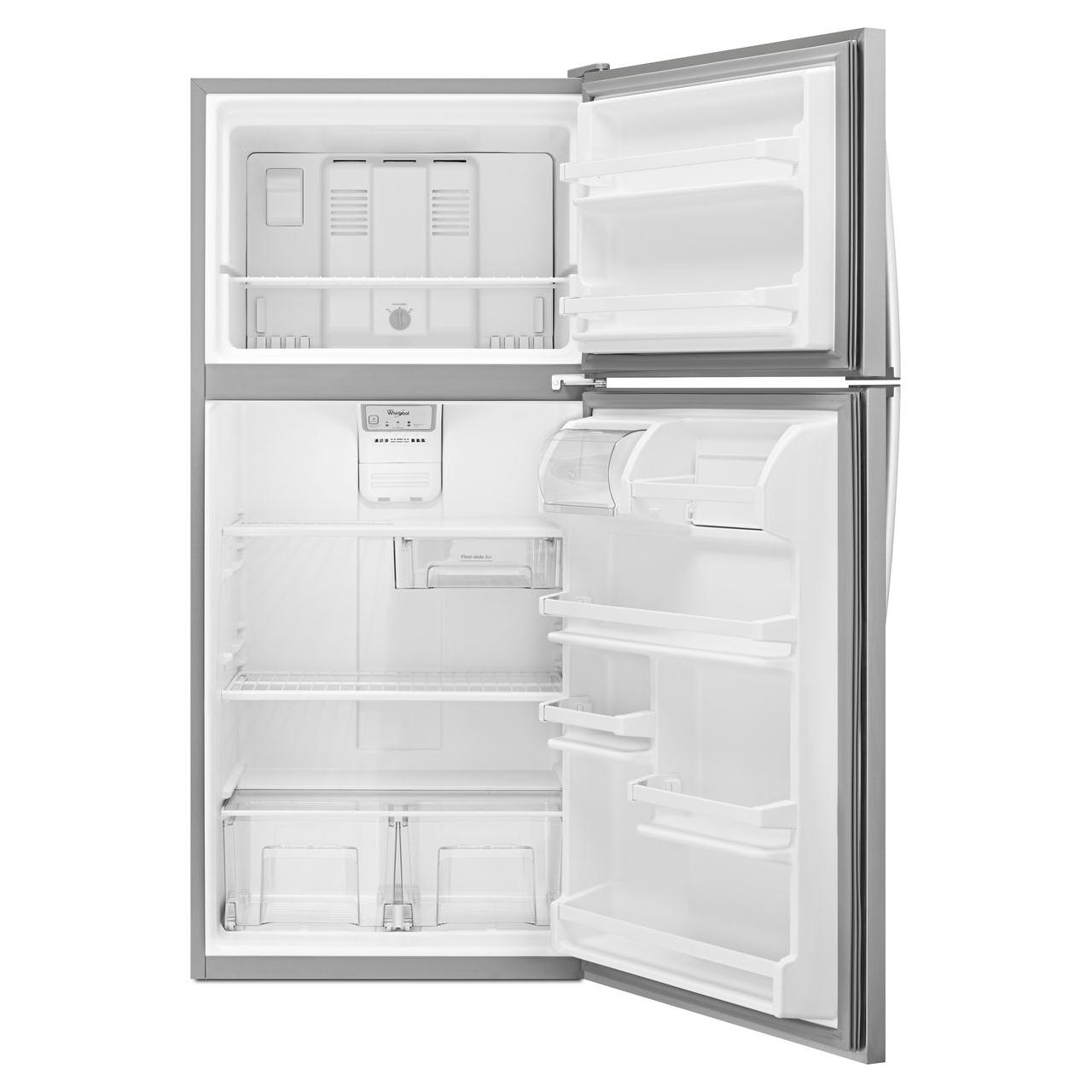 Whirlpool 30-inch, 18.2 cu. ft. Freestanding Top Freezer Refrigerator with Quiet Cooling WRT108FZDM