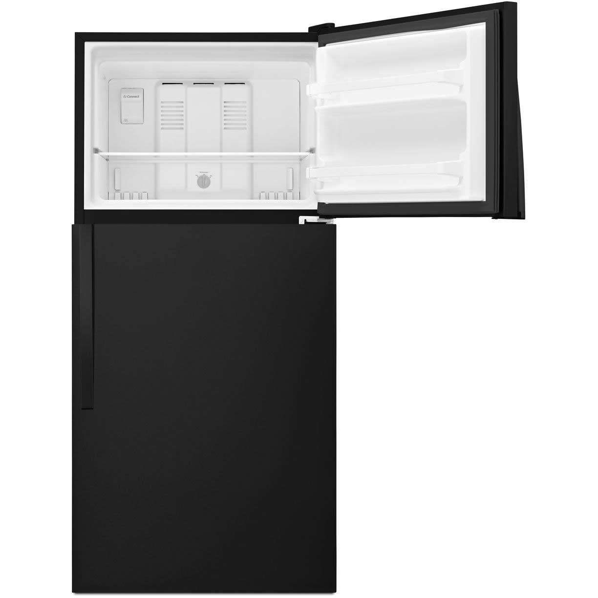 Whirlpool 30-inch, 18.2 cu.ft. Freestanding Top Freezer Refrigerator with Flexi-Slide? Bin WRT318FZDB