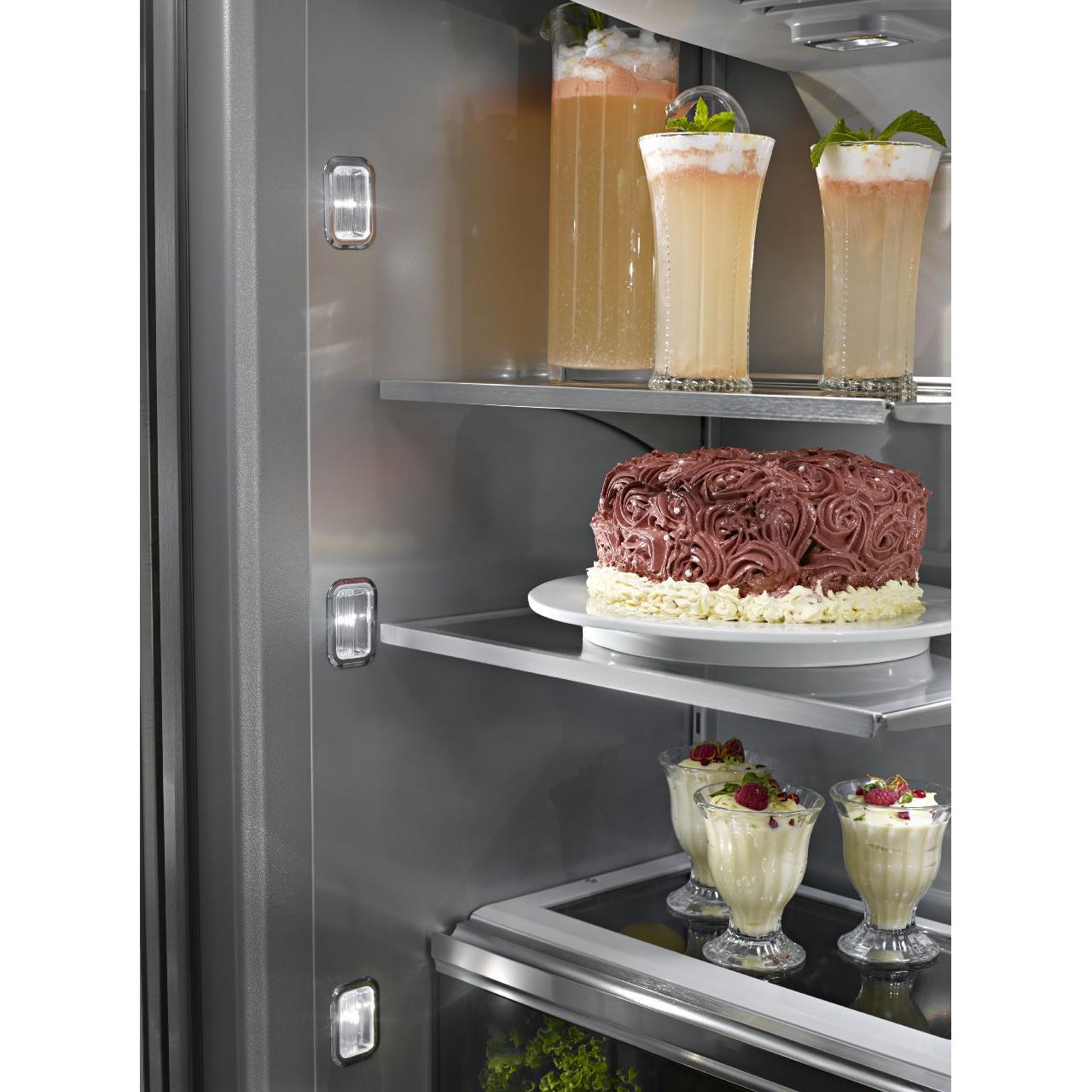 KitchenAid 43-inch, 24.2 cu.ft. Built-in French 3-Door Refrigerator with Platinum Interior Design KBFN502ESS