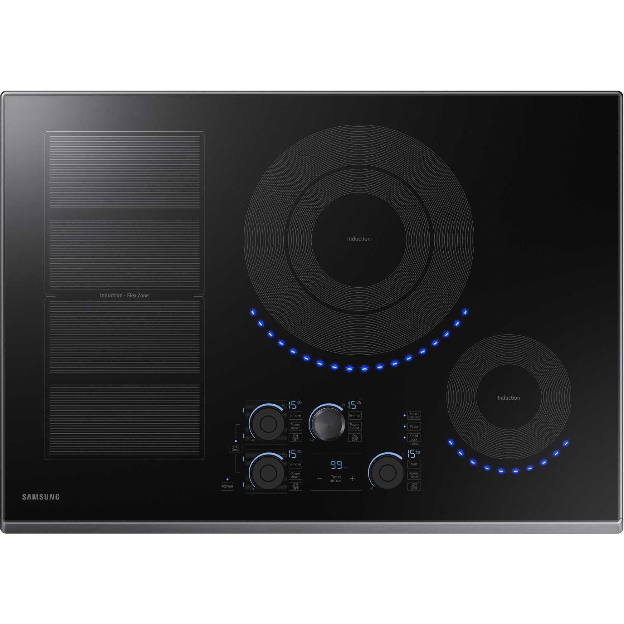 Samsung 30-inch Built-in Induction Cooktop with Virtual Flame Technology? NZ30K7880UG/AA