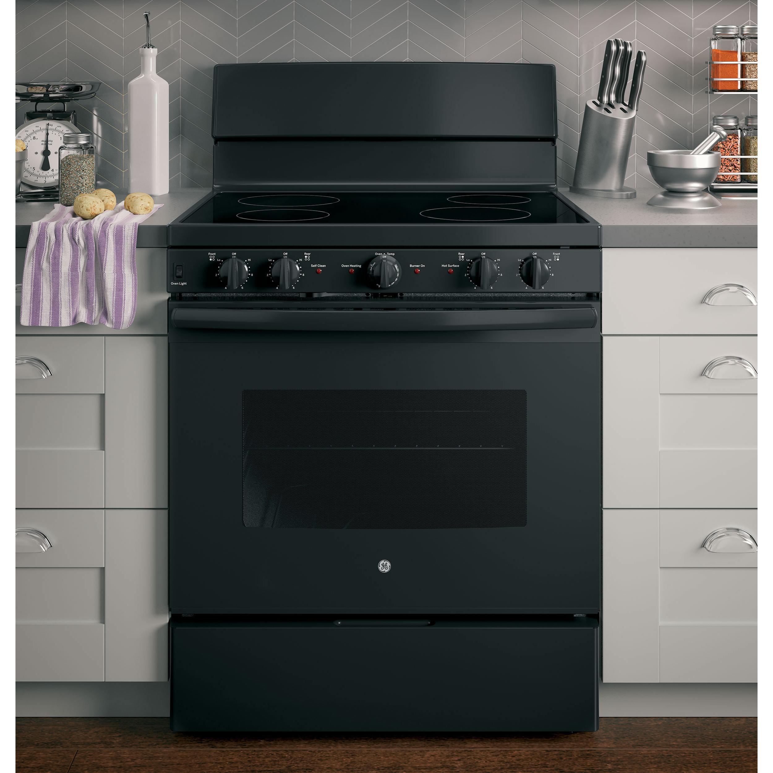 GE 30-inch Freestanding Electric Range JB480DMBB