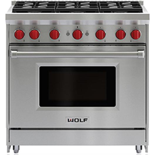 Wolf 36-inch Freestanding Gas Range with Convection GR366-LP