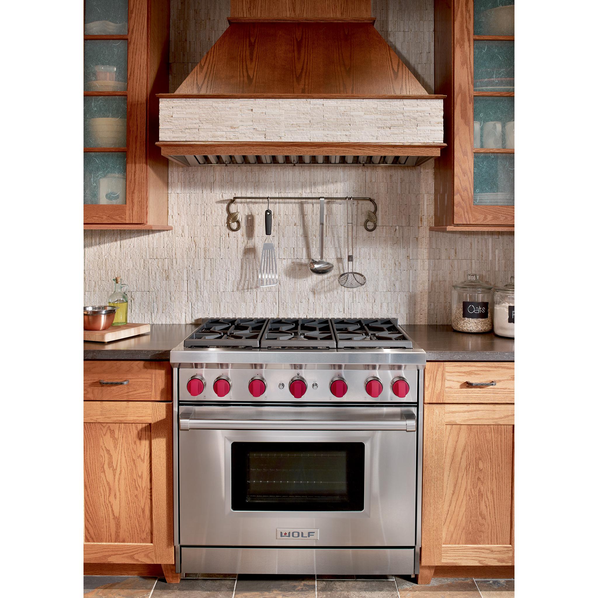 Wolf 36-inch Freestanding Gas Range with Convection GR366-LP