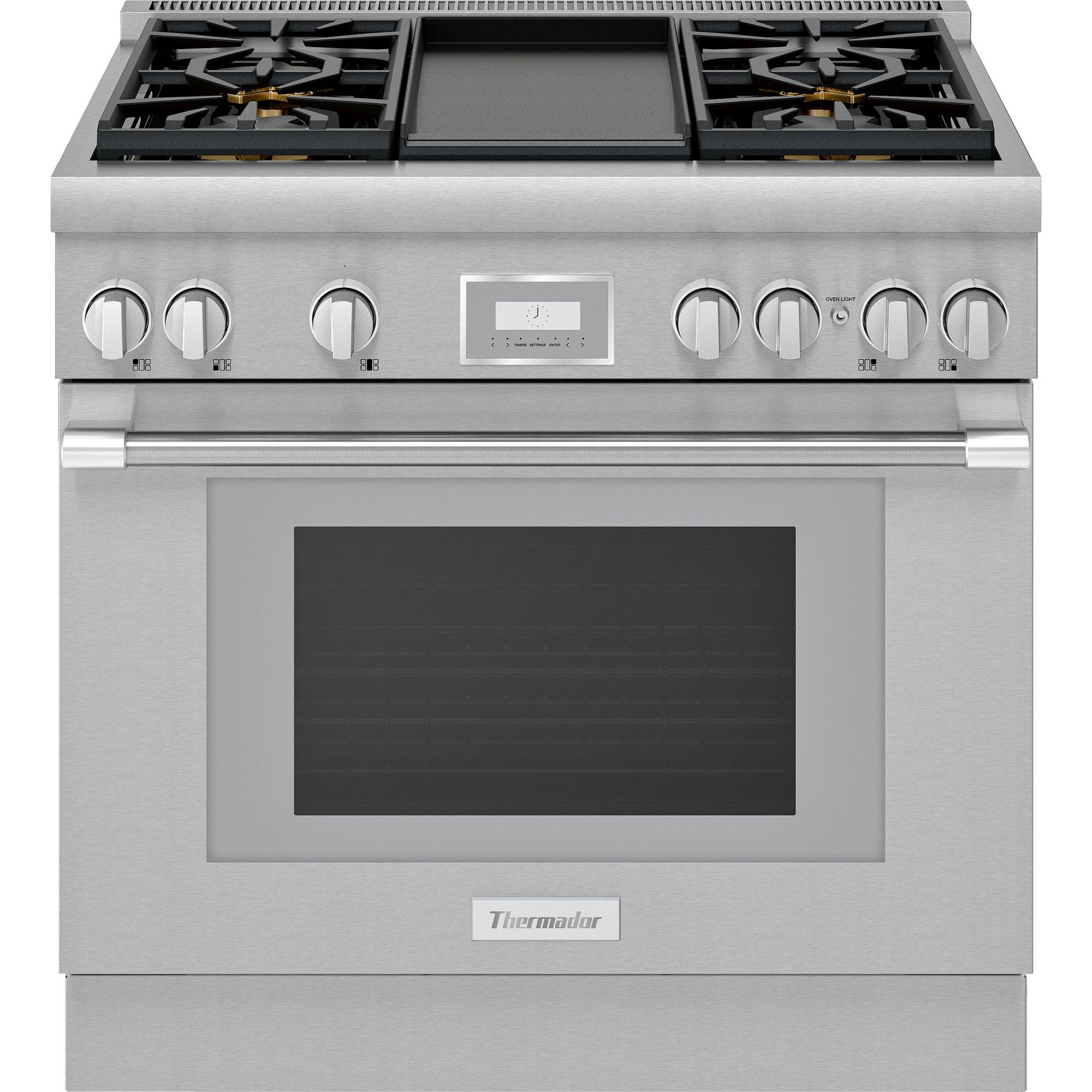 Thermador 36-inch Freestanding Gas Range with ExtraLow? Burners PRG364WDH