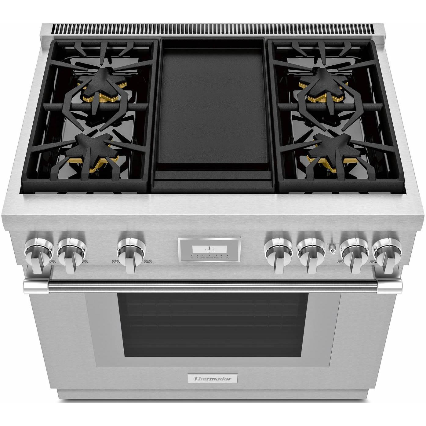 Thermador 36-inch Freestanding Gas Range with ExtraLow? Burners PRG364WDH