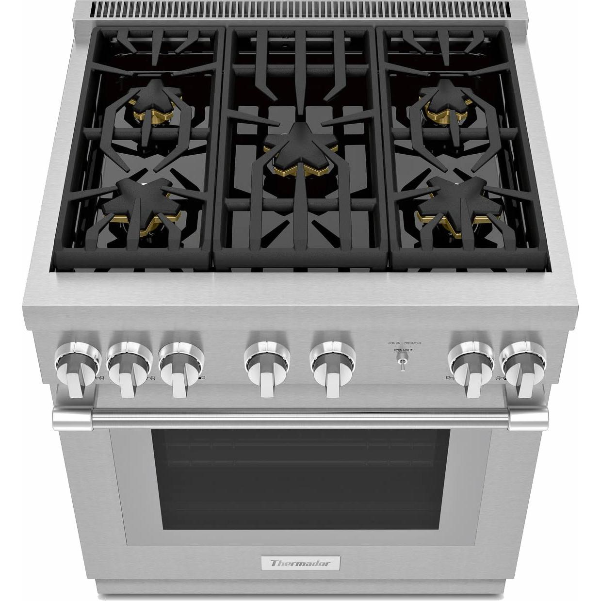 Thermador 30-inch Freestanding Gas Range with ExtraLow? Burners PRG305WH