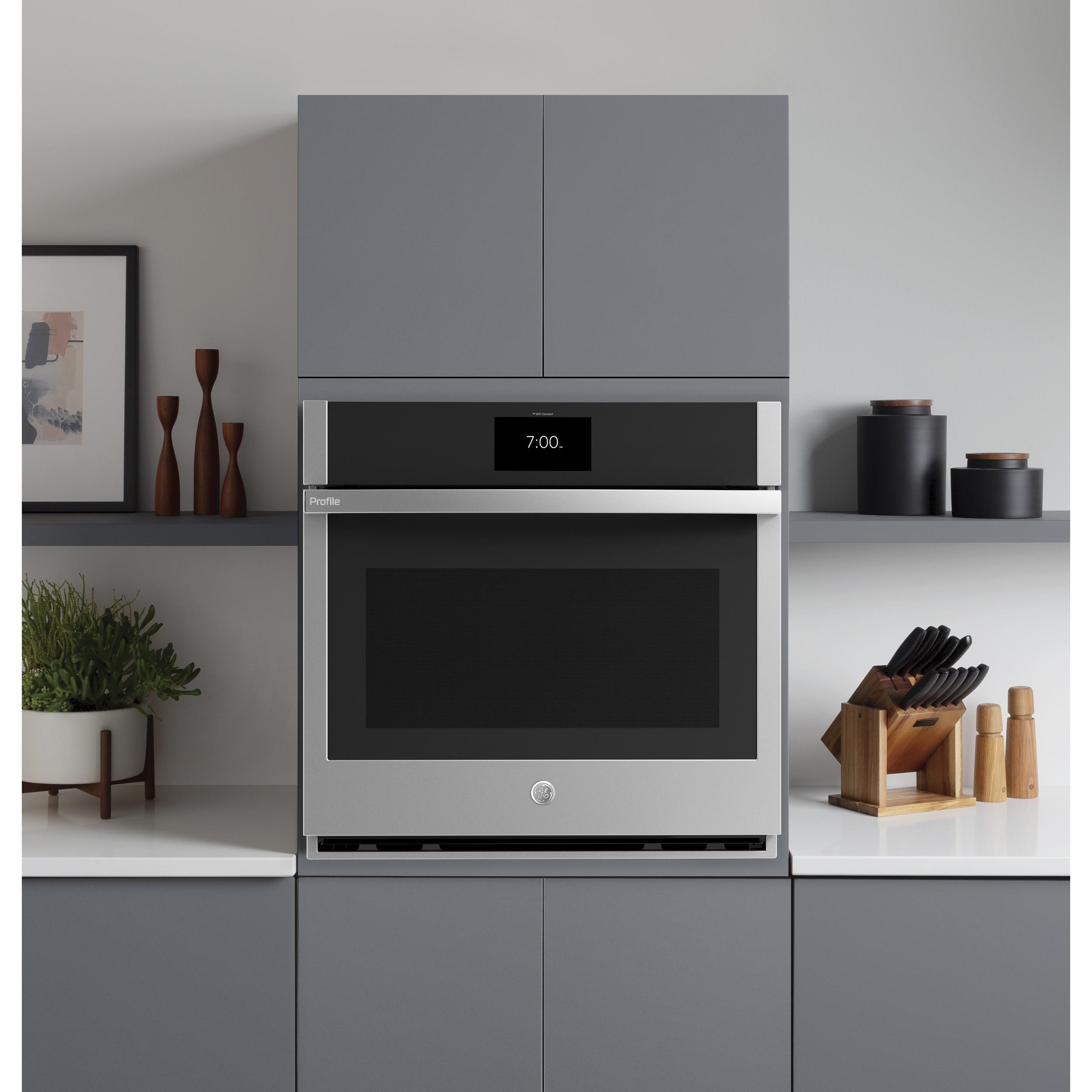 GE Profile 27-inch, 4.3 cu.ft. Built-in Single Wall Oven with Convection Technology PKS7000SNSS