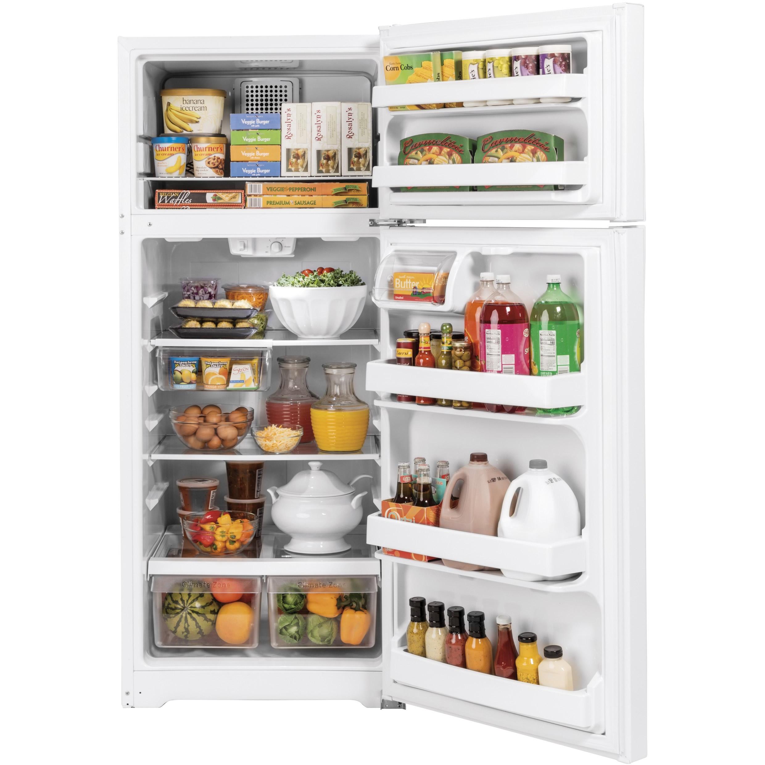 GE 16.6 cu. ft. Top Freezer Refrigerator GTE17GTNRWW