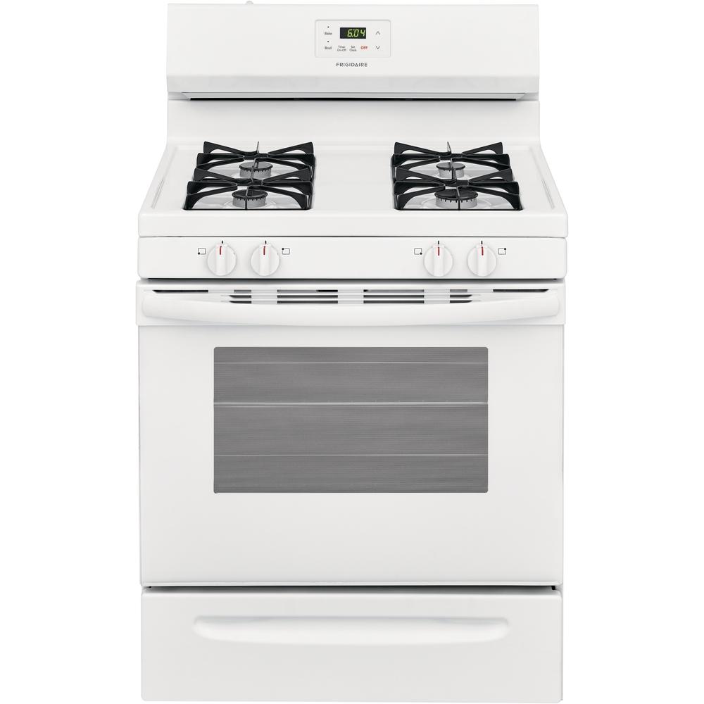 Frigidaire 30-inch Freestanding Gas Range with Even Baking Technology FCRG3015AW