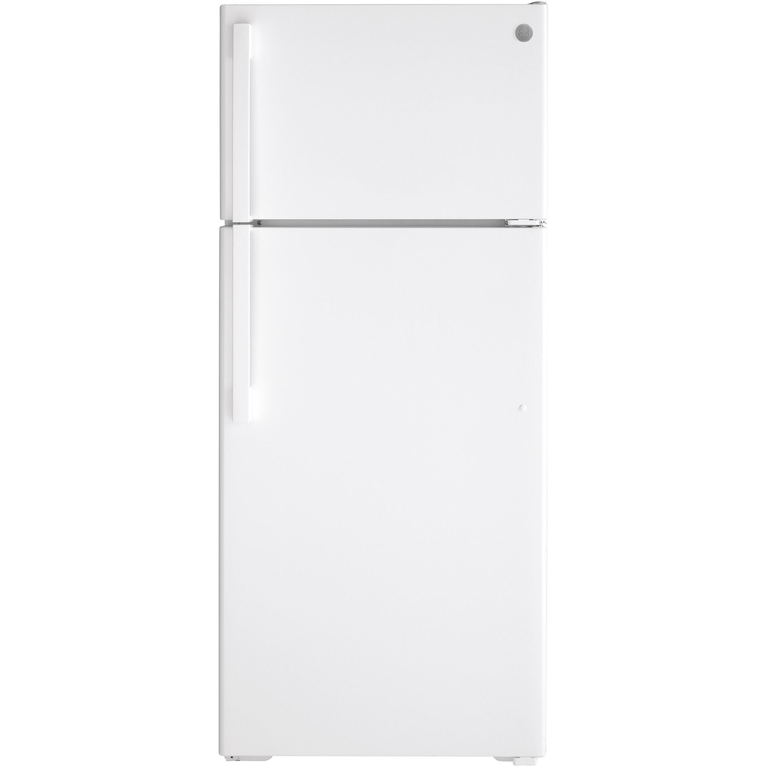 GE 17.5 cu. ft. Top Freezer Refrigerator with Factory-Installed Icemaker GIE18DTNRWW