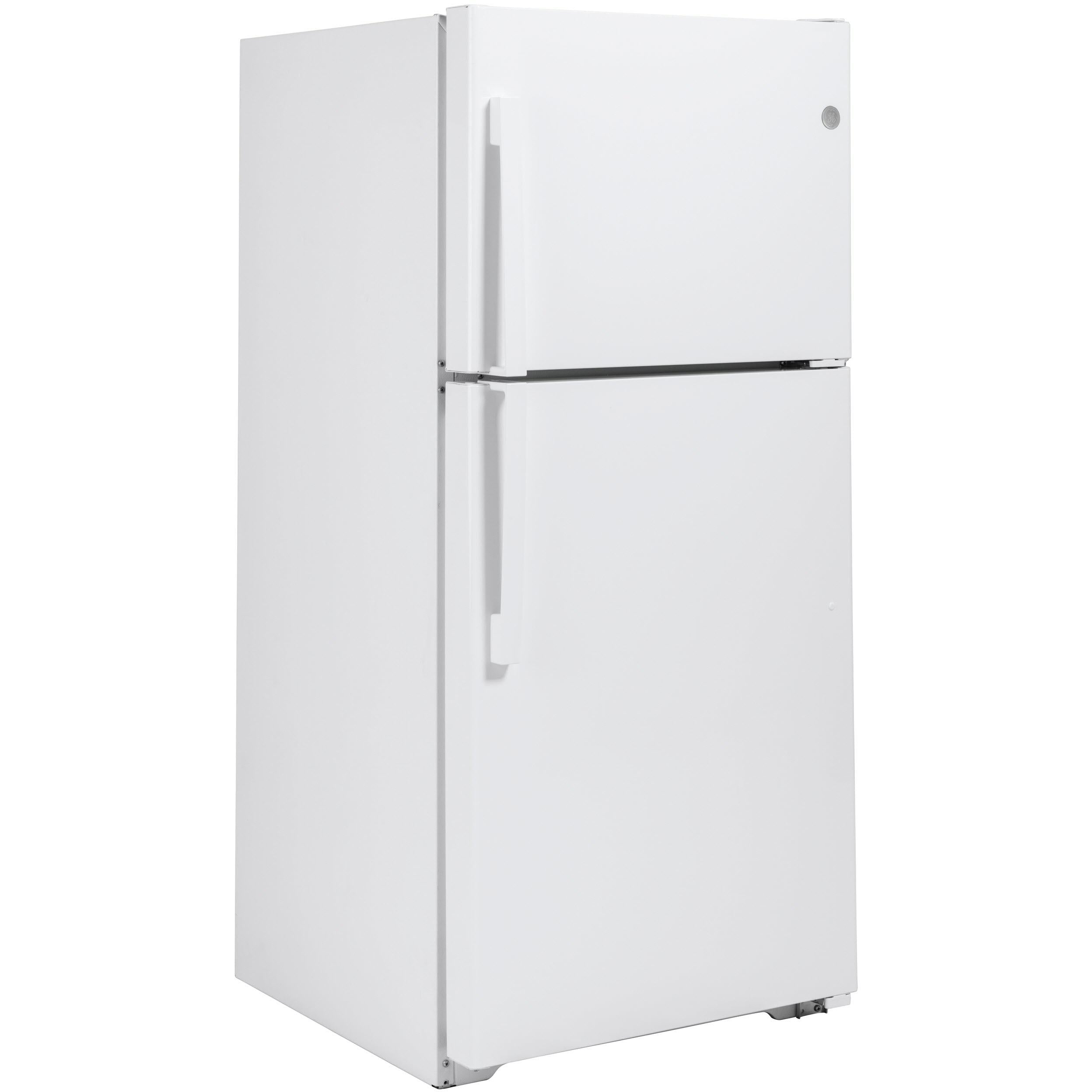 GE 33-inch, 21.9 cu.ft. Freestanding Top Freezer Refrigerator with Upfront Fresh Food Temperature Controls GTS22KGNRWW