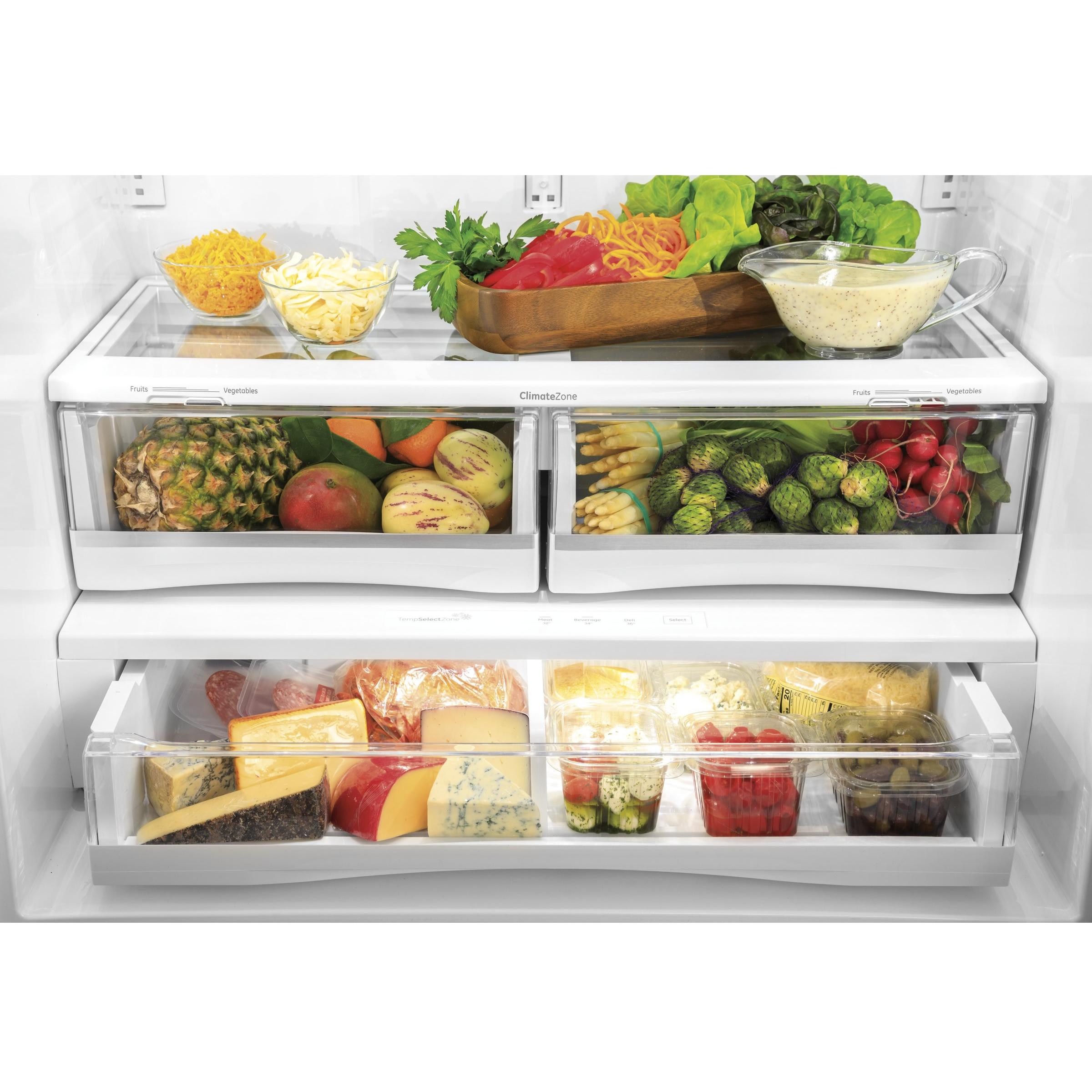 GE Profile 36-inch, 27.7 cu. ft. French 3-Door Refrigerator PFD28KYNFS