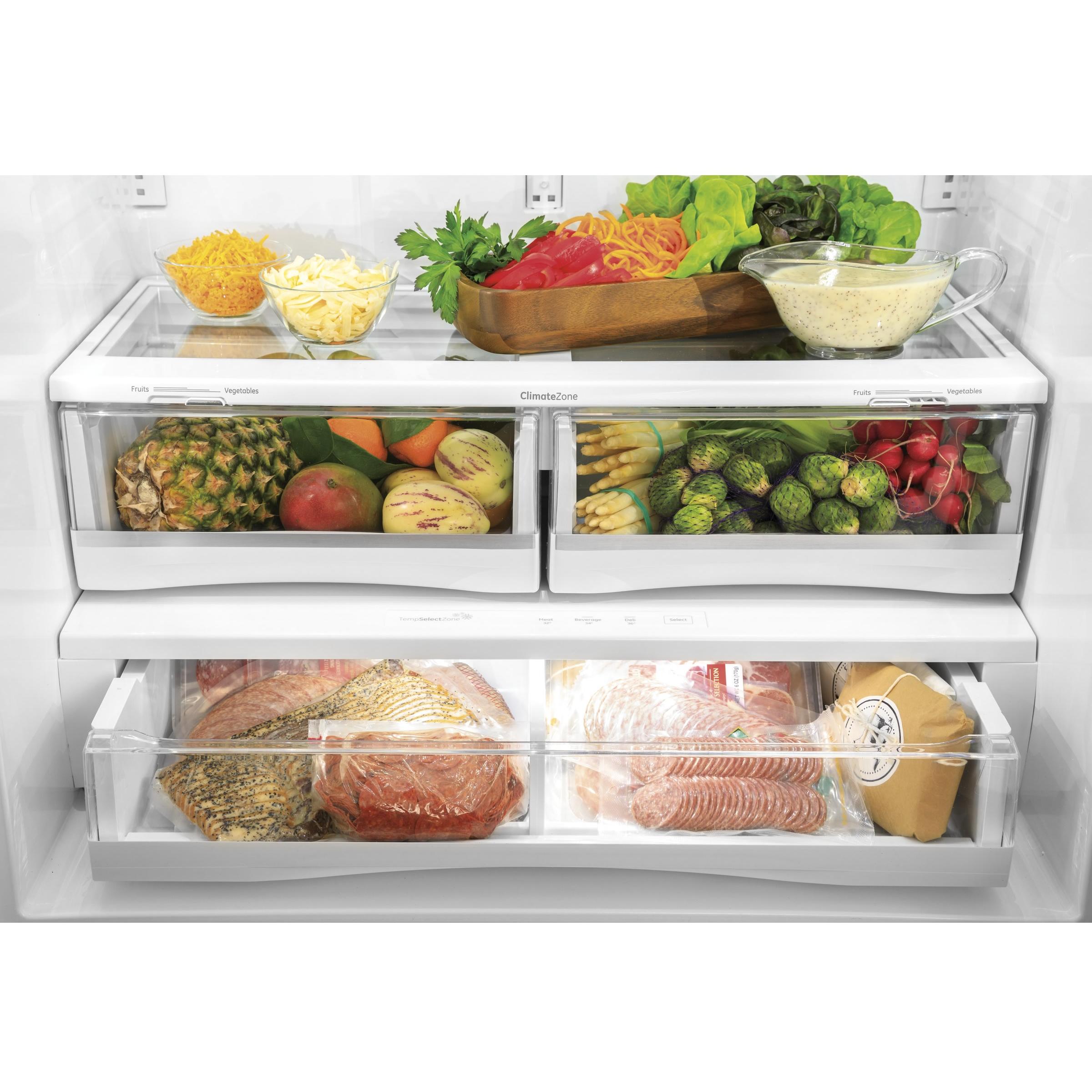 GE Profile 36-inch, 27.7 cu. ft. French 3-Door Refrigerator PFD28KYNFS