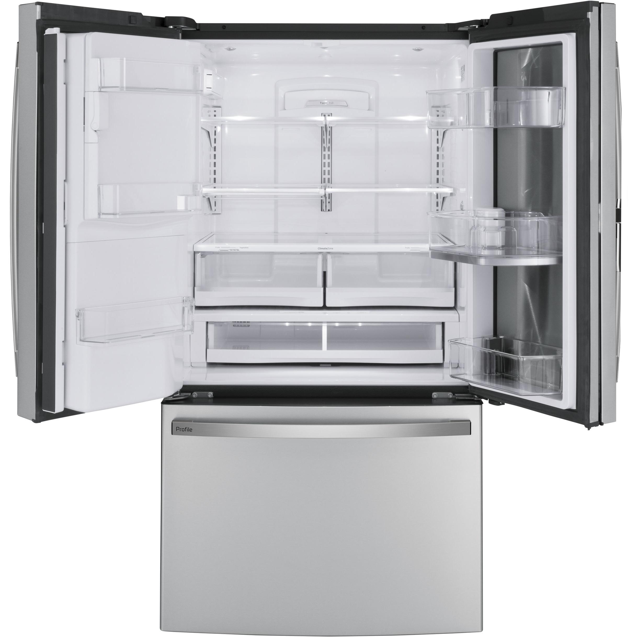 GE Profile 36-inch, 27.7 cu. ft. French 3-Door Refrigerator PFD28KYNFS