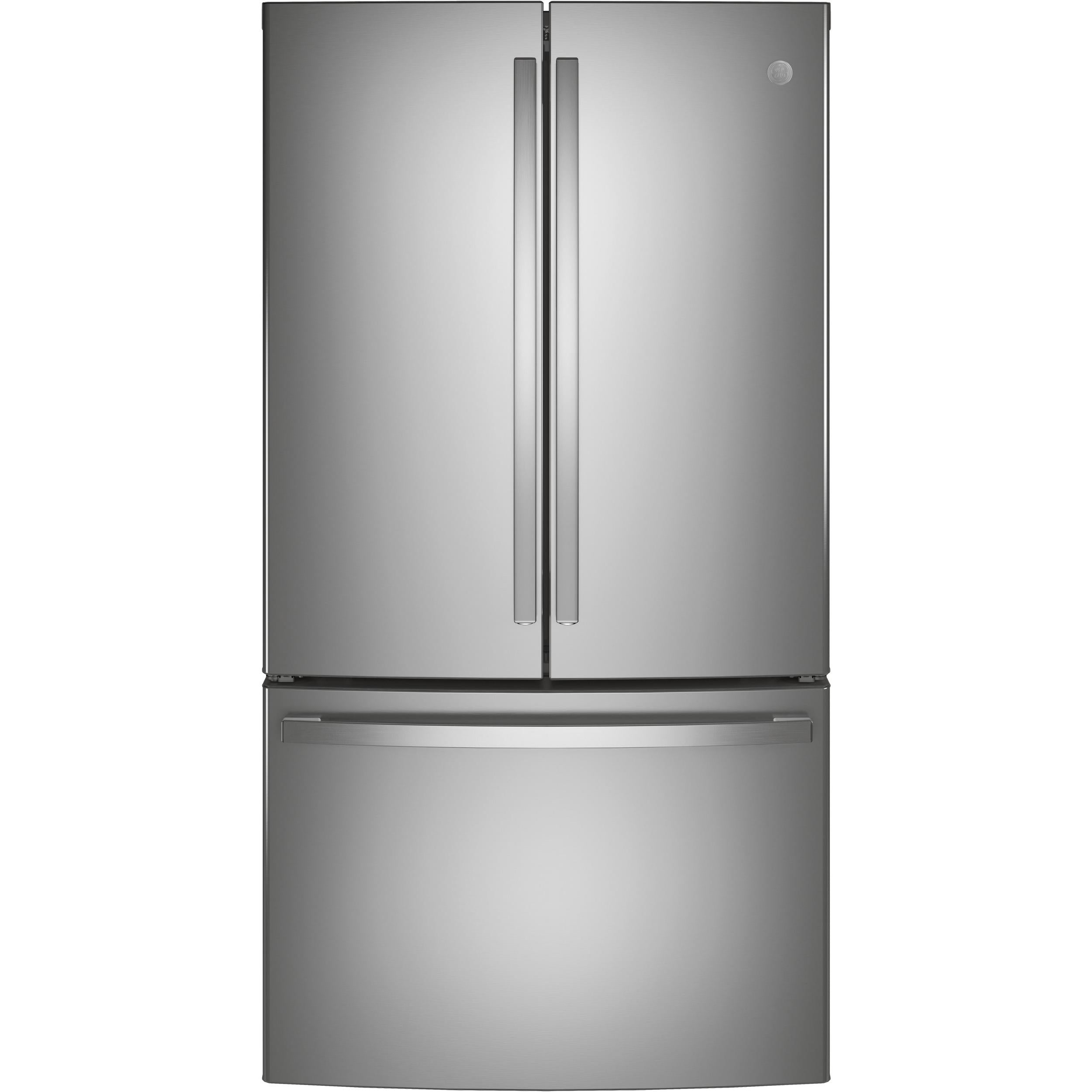 GE 36-inch, 28.7 cu. ft. French 3-Door Refrigerator with Icemaker GNE29GYNFS