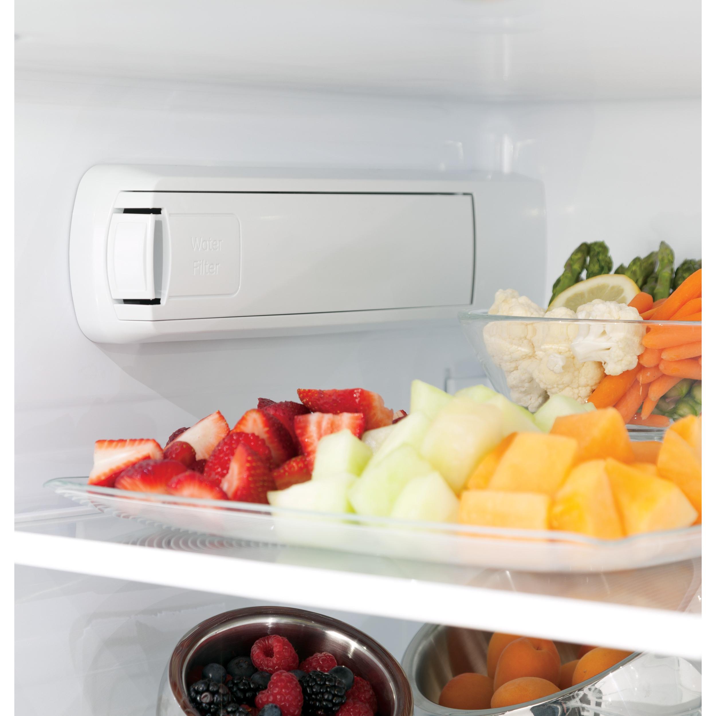 GE 36-inch, 28.7 cu. ft. French 3-Door Refrigerator with Icemaker GNE29GYNFS