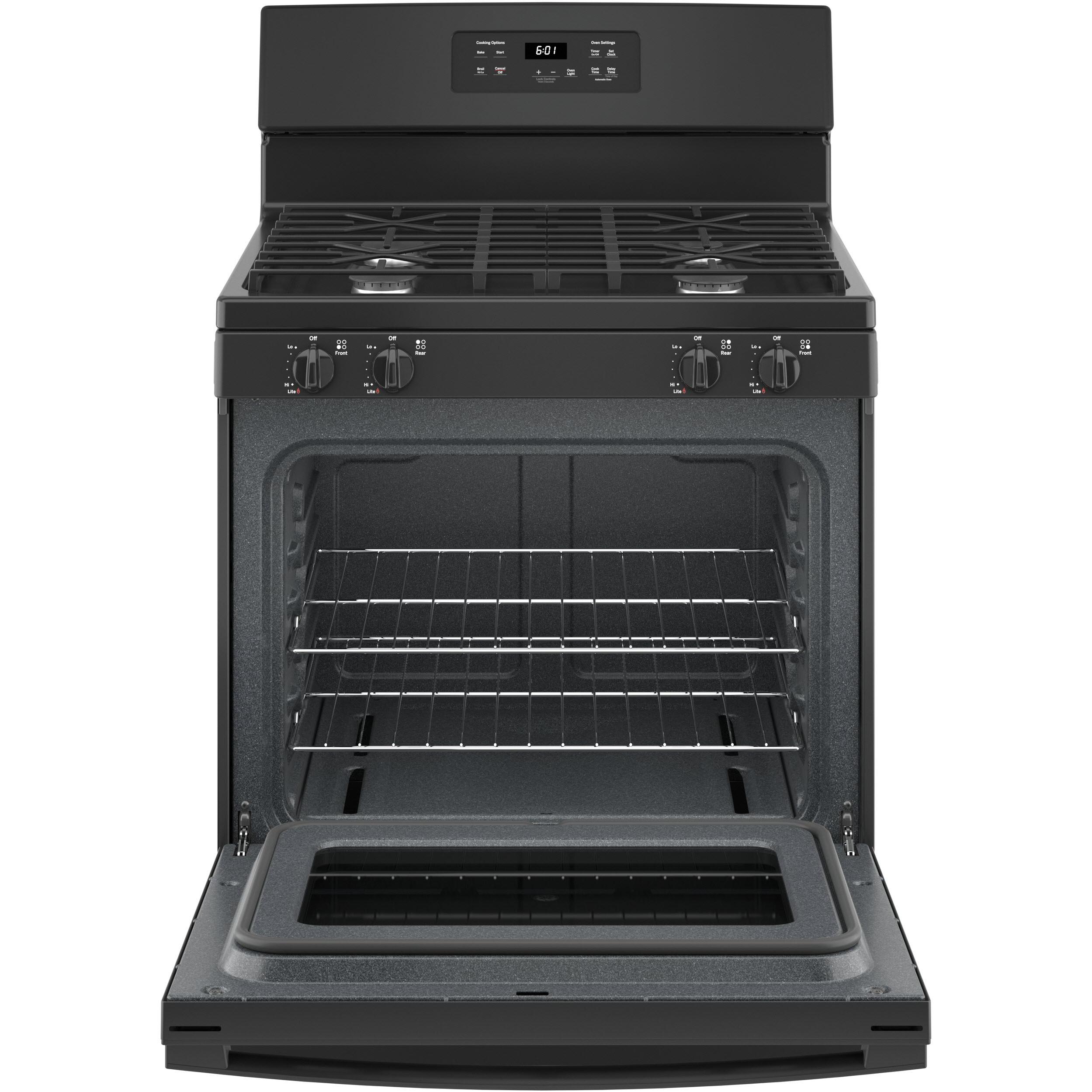 GE 30-inch Freestanding Gas Range with Precise Simmer Burner JGBS61DPBB