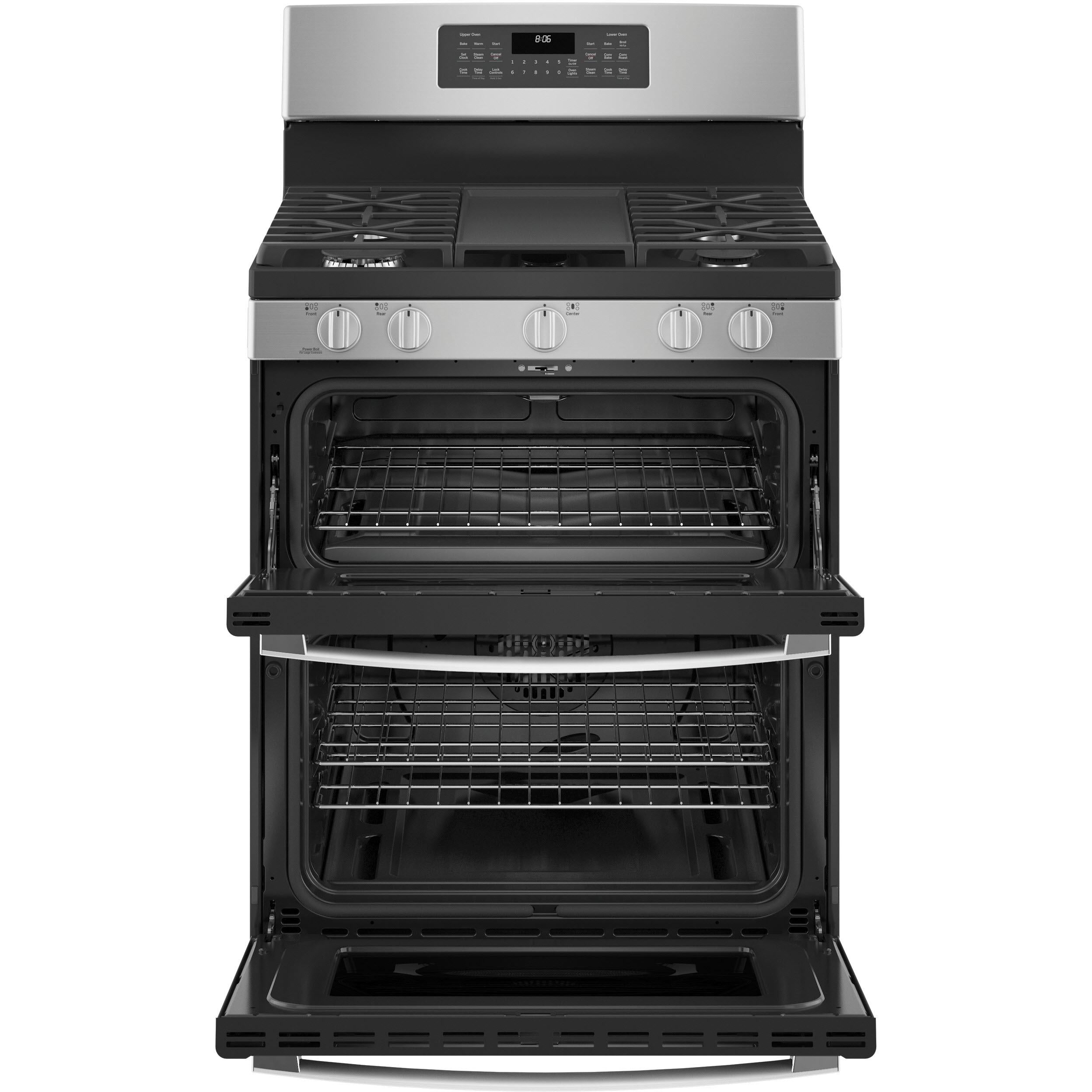 GE 30-inch Freestanding Gas Range with Convection Technology JGBS86SPSS
