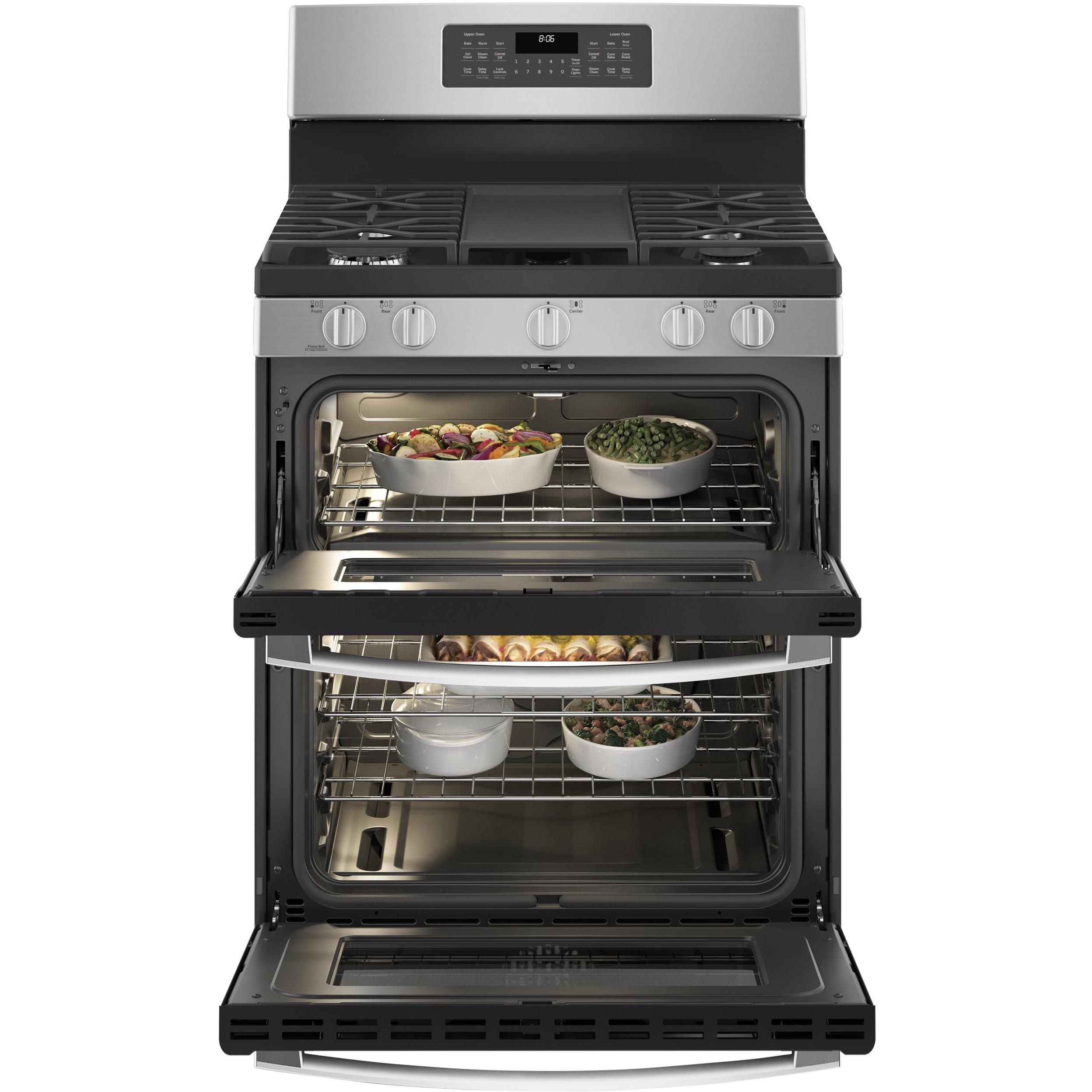 GE 30-inch Freestanding Gas Range with Convection Technology JGBS86SPSS