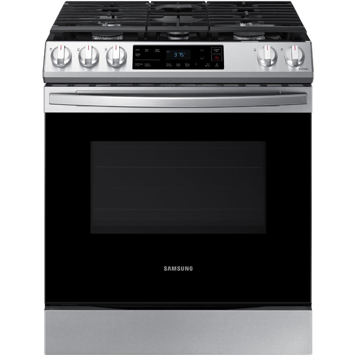 Samsung 30-inch Slide-in Gas Range with Wi-Fi Connect NX60T8111SS/AA