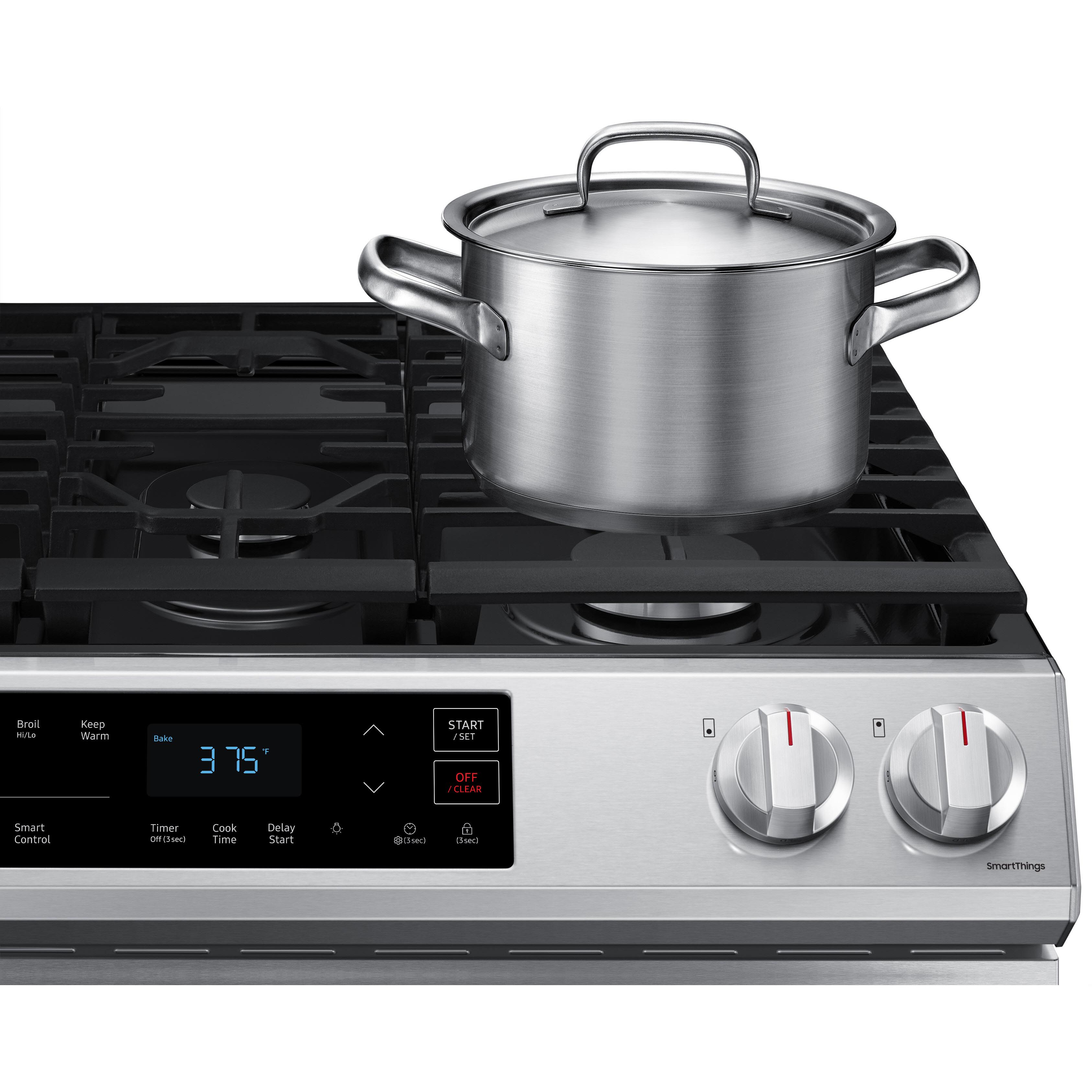 Samsung 30-inch Slide-in Gas Range with Wi-Fi Connect NX60T8111SS/AA