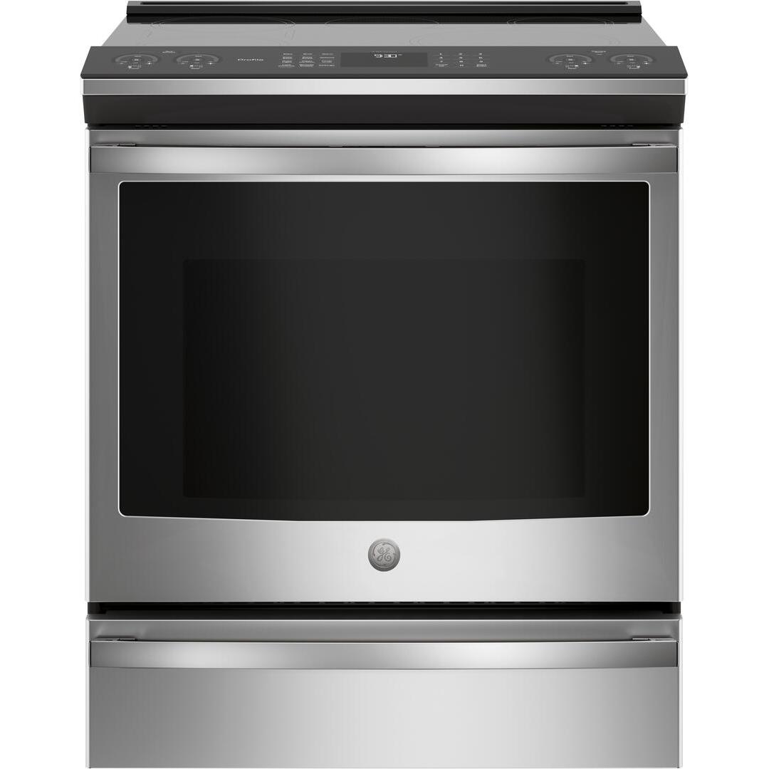 GE Profile 30-inch Slide-in Induction Electric Range with Wi-Fi Connectivity PHS930YPFS