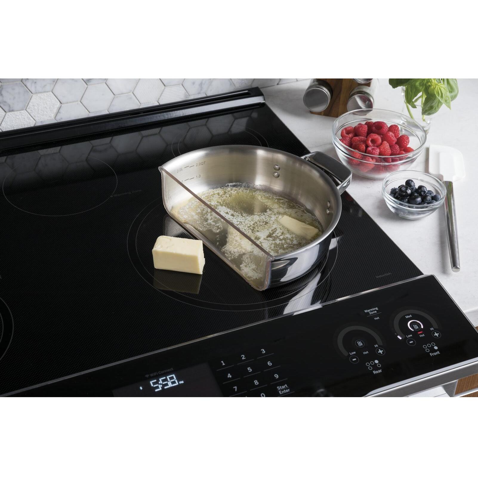 GE Profile 30-inch Slide-in Induction Electric Range with Wi-Fi Connectivity PHS930YPFS