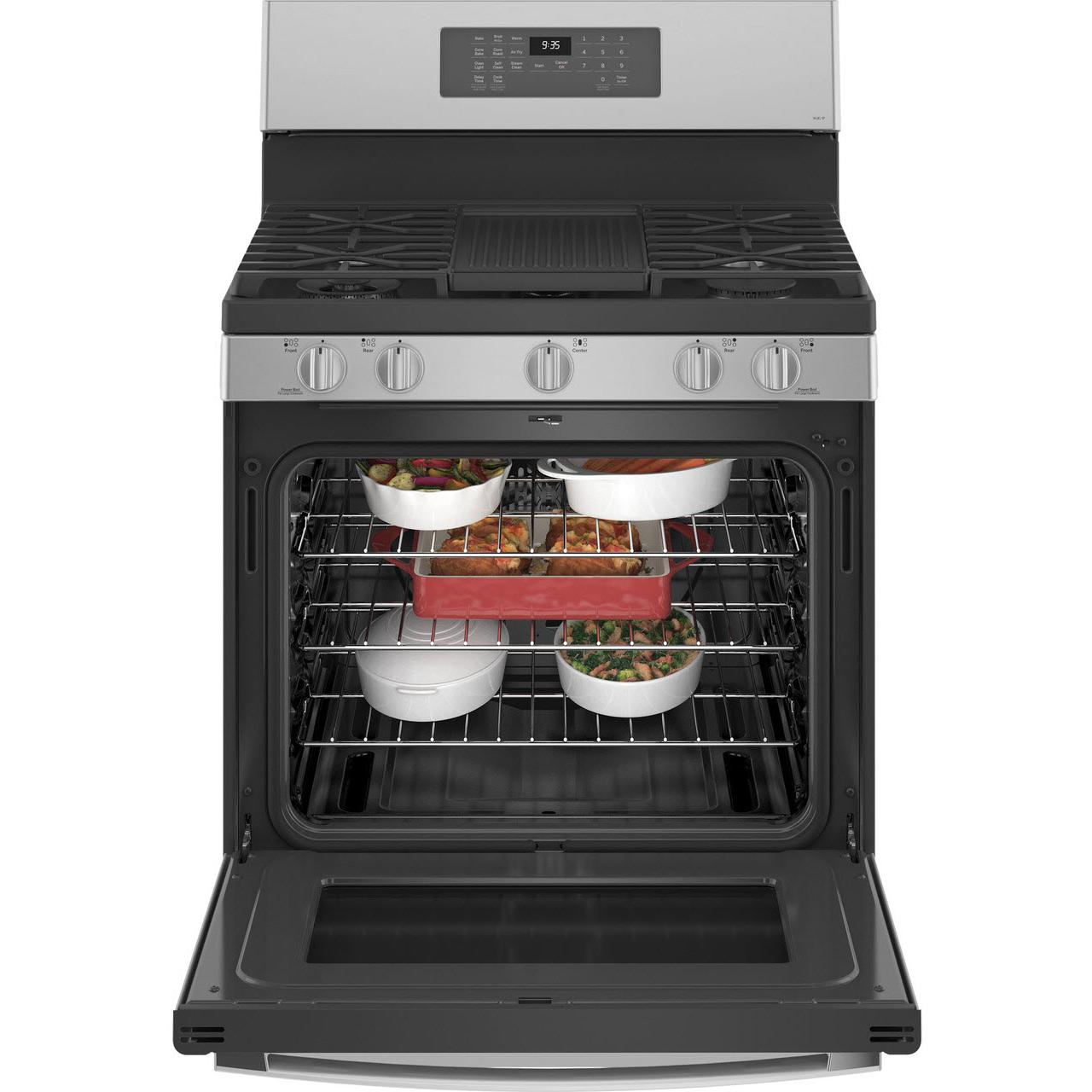 GE Profile 30-inch Freestanding Gas Range with Wi-Fi Connectivity PGB935YPFS