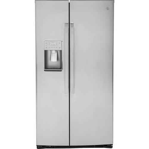 GE Profile 36-inch, 22.1 cu. ft. Counter-Depth Side-by-Side Refrigerator with Ice and Water PZS22MYKFS