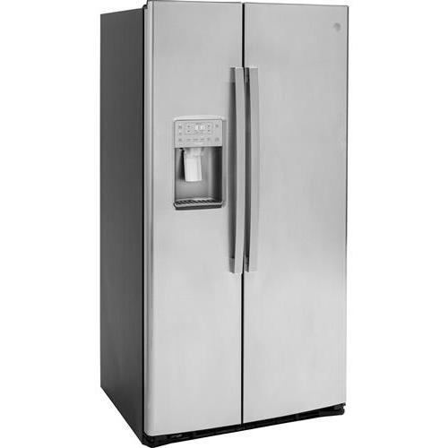 GE Profile 36-inch, 22.1 cu. ft. Counter-Depth Side-by-Side Refrigerator with Ice and Water PZS22MYKFS